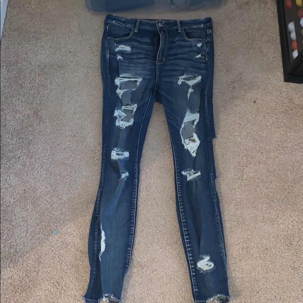 14 Extra long HIGH RISE SKINNY JEANS
